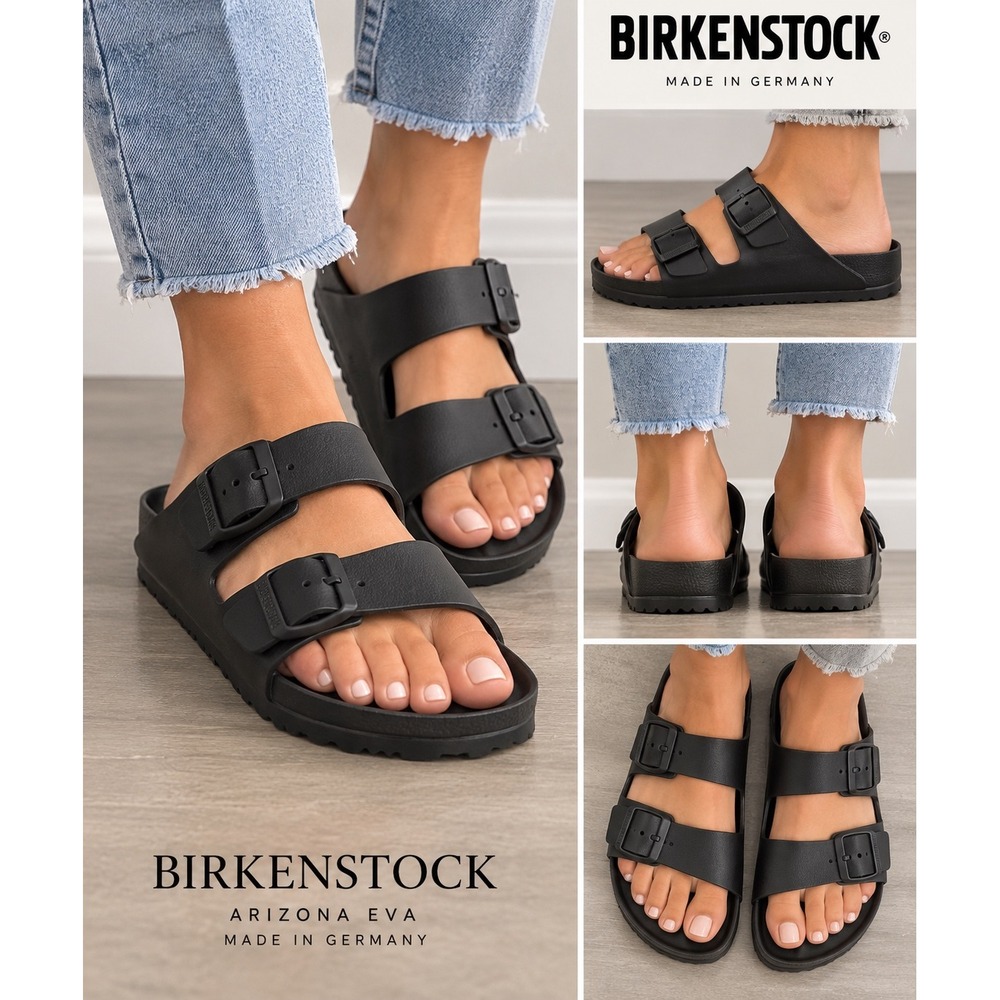 Birkenstock Arizona EVA Black Sandals Mens 7 Womens 9 EU 40 Waterproof Slides